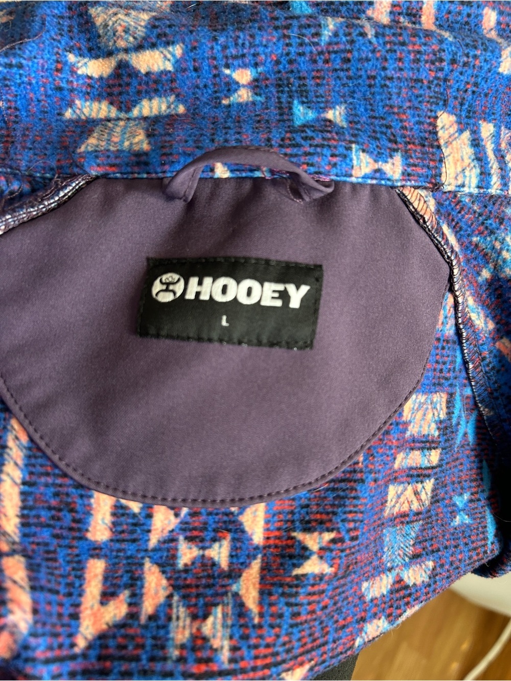 Hooey Purple Aztec Print Button-Up Shirt Jacket - Picture 2 of 6